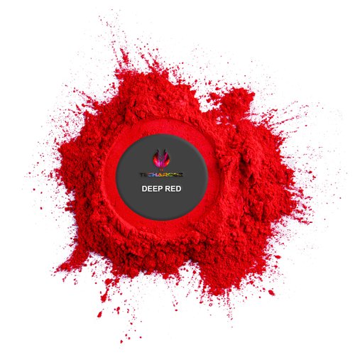Deep Red Mica Powder for Epoxy Resin 56g / 2oz. Jar - TECHAROOZ 2 Tone Resin Dye Color Pigment Powder for Lip Gloss, Nails, Colorant for Slime Bath Bombs Soap Making Flag Red