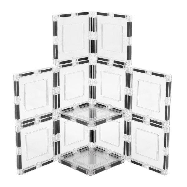 PicassoTiles Clear Transparent Magnetic Building Tiles Blocks Expansion Construction Set Magnets STEM Learning Kit Educational Toys Preschool Toddler Children Boys and Girls Ages 3+ Years