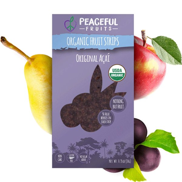 Peaceful Fruits 100% Fruit Strips (Acai, 12 count)