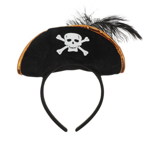 FRCOLOR Pirate Costume Accessories Pirate Hat Headband Halloween Skull Pirate Headband Headpiece Halloween Pirate Theme Party Costume Accessories for Cosplay Pirate Party Supplies
