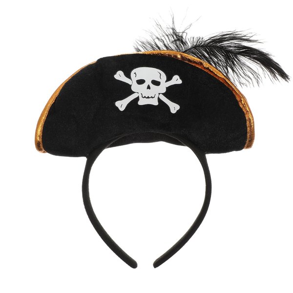 FRCOLOR Pirate Costume Accessories Pirate Hat Headband Halloween Skull Pirate Headband Headpiece Halloween Pirate Theme Party Costume Accessories for Cosplay Pirate Party Supplies