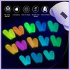 SAVILAND Glows in The Dark Gel Nail Polish Set - 12 Halloween Colors Luminous Neon Nail Gel Polish Set Soak off U V/LED Glow Effect Nail Polish for DIY Nail Art Design Holiday Gifts for Women