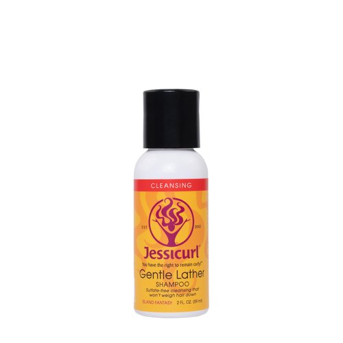 Jessicurl, Gentle Lather Shampoo, Island Fantasy, 2 Fl oz. Cleansing Curly Hair Shampoo, Vegan, Sulfate Free Shampoo