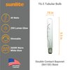 Sunlite 01980-SU Incandescent T6.5 Tubular Light Bulb, BA15D Double Contact Bayonet Base, 40 Watts, 290 Lumens, Dimmable, Mercury Free, 2600K Warm White, Clear Glass, 1 Count