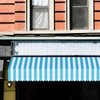 3 Pieces Awning Wall Decorations Blue and White Balloons Ice Cream Awning French Cafe Themed Party Decorations for Birthday Backdrop Decor (Blue and White)