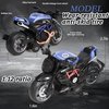 MQDMINI 4 Pieces Pull Back Motorcycle Toys - Friction Powered Kids Toy Cars with Sounds and Lights, Motorcycle Toys Gift for Boys or Girls Over 3 Years Old Birthday