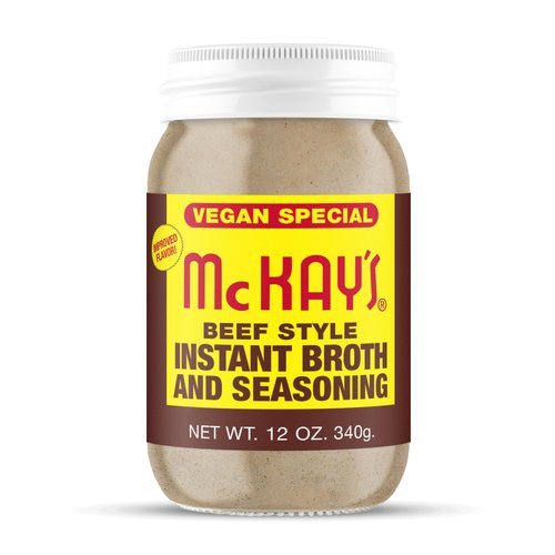 Mc Kay's Chicken and Beef Flavored Powdered Soup Seasoning, Gluten Free Instant Broth, Bullion Cubes Substitute, Vegan Friendly Est. 1945 (Vegan Beef, 1 Pack)