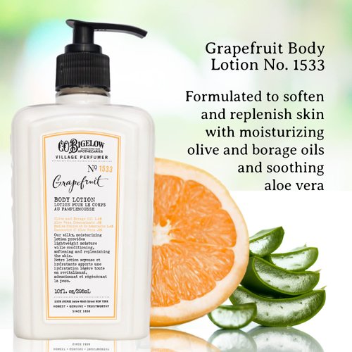 C.O. Bigelow Apothecary Duo, Grapefruit Body Care Gift Box with Body Soap & Lotion, Gift Set of Two - Moisturizing Lotion & Liquid Body Wash for Dry Skin - 10fl oz Each
