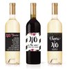 6 40th Birthday Wine Bottle Labels or Stickers Present, 1981 Bday Milestone Gifts For Her Women, Cheers to 40 Years, Funny Fortylicious Pink Black Gold Party Decorations For Friend, Wife, Girl, Mom