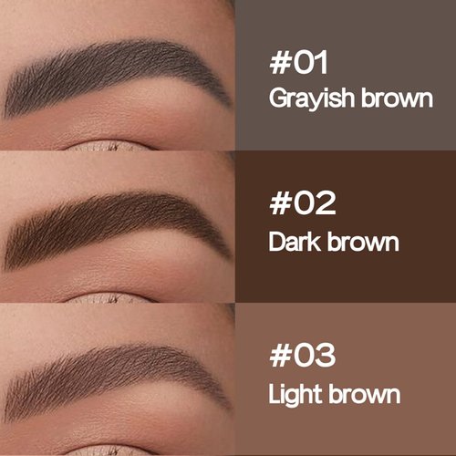 0.01mm Ultrafine Liquid Eyebrow Pencil to Create Thin to Thick Micro Hair-like Eyebrow, Instant Lift Eyebrow Color, Long-lasting Waterproof Natural Look Eyebrow Pen (#03 Light Brown)