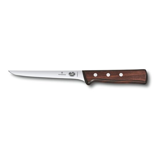 Victorinox 6 Inch Straight Rosewood Boning Knife with Stiff Blade