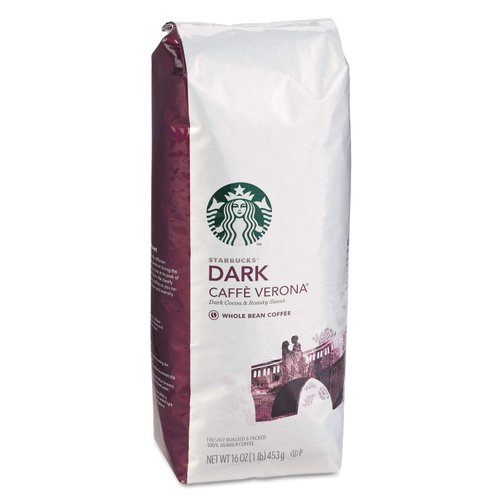 Starbucks Caffe Verona Dark Roast Whole Bean Coffee, 1 Lb