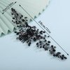 Kercisbeauty Black Beads Hair Comb for Wedding Brides Bridesmaid Crystal Black Hair Jewelry for Women Girls Halloween Costume