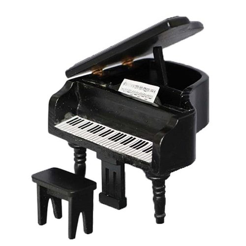 Miniature Piano for Dollhouse Furniture Upright Grand Piano with Stool Instrument 1 12 Ornament Artificial House Scene Accessories Desktop Decoration