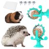 Enochainchin Small Animal Treat Ball Toy, 360° Rotating Hedgehog Toys with Suction Cup, Hedgehog Enrichment Toys, Hedgehog Supplies, Hedgehog Cage Toys, Rat Enrichment Toys, Hamster Toys