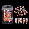 WEILUSI 100PCS Resin Kawaii Nail Charms Flat Back Fake Candy Slime Charms 3D Mixed Assorted Sweets Cake Mini Charms Rhinestones for DIY Craft Jewelry Making Nail Decoration