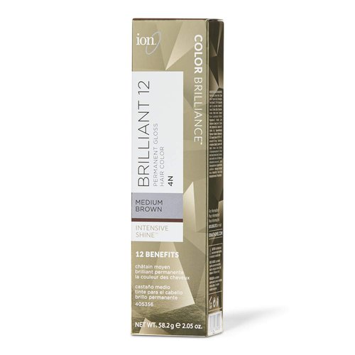 Ion 4N Medium Brown Permanent Gloss Hair Color 4N Medium Brown