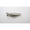 Generic Small silver geometric flower design metal alligator hair clip for fine hair (clip quantity: 2 Clips), 1 Count (Pack of 1)