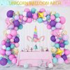 Unicorn Birthday Party Decorations Girls, 158PCS Unicorn Party Supplies Including Backdrop, Tabblecloth, Balloon Arch/Garland Kit, Banner