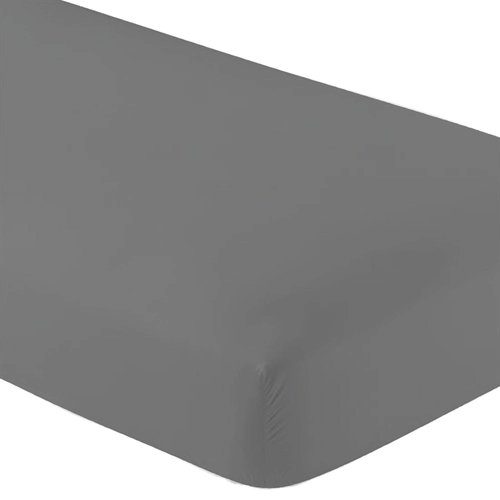 Knit Jersey 100% Cotton 2 Twin XL Fitted Bed Sheets (2-Pack) Soft and Comfy - Twin Extra Long, 15" Deep Pocket, 39" x 80" Great for Dorm Room, Hospital and Split King Dual Adjustable Beds (Dark Grey)