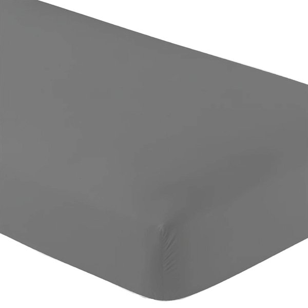 Knit Jersey 100% Cotton 2 Twin XL Fitted Bed Sheets (2-Pack) Soft and Comfy - Twin Extra Long, 15" Deep Pocket, 39" x 80" Great for Dorm Room, Hospital and Split King Dual Adjustable Beds (Dark Grey)