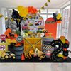 136pcs Construction Birthday Party Balloon Garland Kit, Digger Birthday Party Supplies with Yellow Black Balloon Truck Banner for Construction Quarantine Party Decorations (Arch 2)