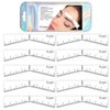 Eyebrow Ruler Stencils, Mapping Brow Tools Microblading Stickers Permanmemt Makeup Eyebrow Shaping Kit Self Adhesive Measurement Ruler for Tattoo Supplies (1 Bag - 10Pcs)