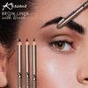 Khasana Long-Lasting Waterproof Eyebrow Pencil with Brush, Sharpenable, Longwear Eyebrow Pencil, Defined Brows, Pigment Brow Pencil. #22 Light Brown