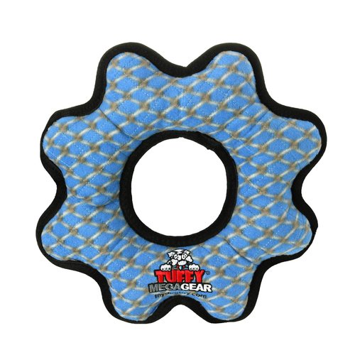 TUFFY - World's Tuffest Soft Dog Toy - MEGA Gear Ring - Squeakers - Multiple Layers. Made Durable, Strong & Tough. Interactive Play (Tug, Toss & Fetch). Machine Washable & Floats. (Chain Link 2 Pack)