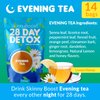 Skinny Boost 28 Day Detox Tea Kit -Daytime Tea (28 Bags) Evening Tea (14 Bags) Non GMO, Vegan, Reduce Belly Bloating, Increase Energy, All Natural Detox and Cleanse