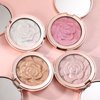 ONLYBETTER Highlighter Makeup, Cream Highlighter, Face Highlighter, Long Lasting Glitter Highlighter Makeup Palette - Silver White Highlighter