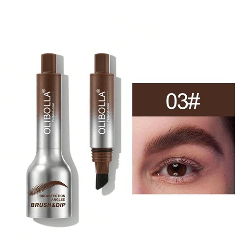 Upgraded Microblading Eyebrow Pen, Brow-Fection Angled Brush, Liquid Eyebrow Brush, Waterproof Brow Pen, Eyebrow Tint, Eyebrow Contouring Pen, Realistic hair-like strokes (03)