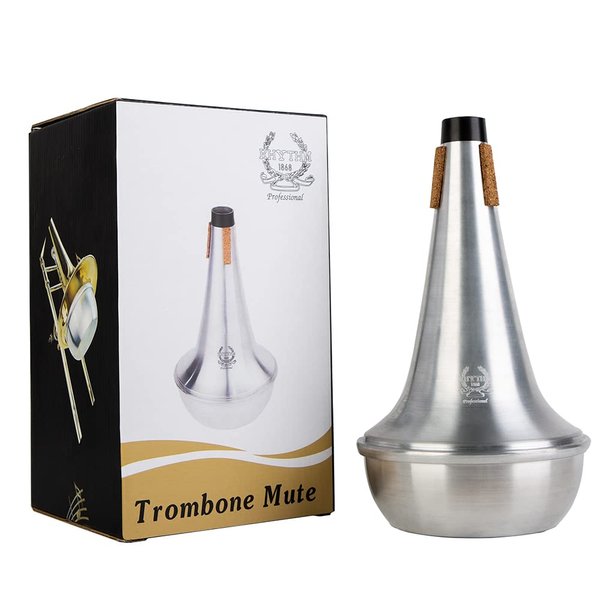 Rhythm Trombone Mute,Trombone Mute Silencer,Lightweight Aluminum Trombone Practice Mute