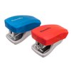 PraxxisPro Desk Accessories - Aria Premium Mini Stapler Set - with Built-in Staple Removers, 2000 Standard Staples Included - for Office, School, and Travel, Set of 2, Blue & Red