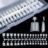300PCS Short Coffin Nail Tips, Half Cover No C Curve Nail Tips, 12 Sizes Full Matte Coffin Nails Tips for Acrylic Nails Professional, Acrylic Short Press on nails for Nail Extension at Home DIY Salon