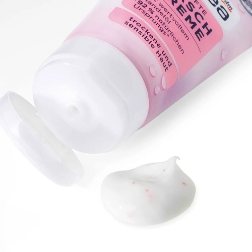 Balea Gentle Face-Wash Cream for Dry and Sensitive Skin - with Almond Oil, Witch-Hazel, Honey-Melon Extract & Vitamin E - Silicone-Free, Vegan, Not Tested on Animals - 150 ml by Balea