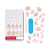 KISS Classy Press On Nails, Nail glue included, 'Dashing', Light White, Medium Size, Almond Shape, Includes 28 Nails, 2g glue, 1 Manicure Stick, 1 Mini File