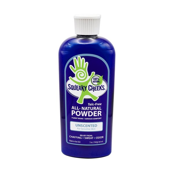 Squeaky Cheek Unscented Fragrance-Free Dusting Powder - Gentle and Nourishing for Sensitive Skin - Organic and Talc-Free (5oz) - for Baby and Adult Powder Talc-Free Fragrance-Free