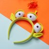 GHGMAO Alien Headband Three-eyed Monster Toy Plush Headband for Kids and Adults, Alien Costume Accessories Alien Ears for Theme Party Cosplay and Halloween Costumes (Alien-Light Green)