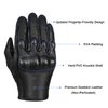 Full Finger Goat Skin Leather Touch Screen Motorcycle Gloves Men S,M,L,XL,XXL (Non-Perforated, L)