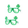 BinaryABC St.Patrick's Day Shamrock Led Light Up Glasses Eyeglasses Frames,St.Patrick's Day Party Favors,2Pcs