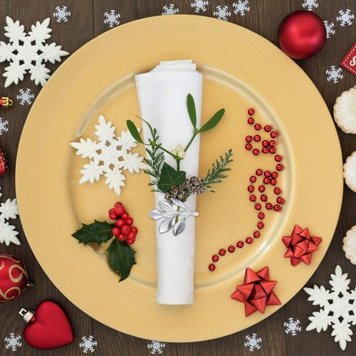 Leaf Napkin Ring Set Thanksgiving Napkin Ring Holders Bridal Vintage Napkin Band Adornment Dining Table Ring for Wedding Christmas Holidays Dinner Decor (Silver, 24 Pieces)