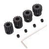 Treehobby 4PCS Metal Steel 32P 5mm Pinion Gear Set 13T 14T 15T 16T with Hex Key for RC Cars(Compatible with 0.8 Metric Pitch)