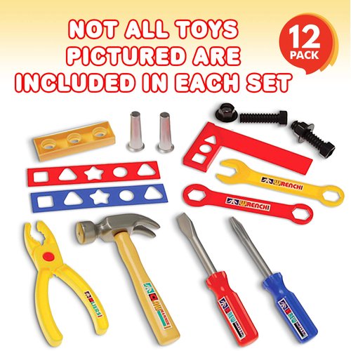 ArtCreativity Toy Tool Set - 12 Pieces - Colorful Pretend Play Kit for Kids, Toddlers, Preschoolers - Unique Gift for Birthday or Christmas, Fun Party Favors for Boys and Girls, Goody Bag Fillers