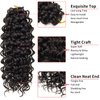 GoGo Curl Curly Crochet Hair for Women Water Wave Crochet Hair Deep Wave Braiding Hair Bohemian Crochet Braids Synthetic Hair Extensions (18 inch(Pack of 6), 1B Natural Black)