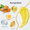 Turmeric Vitamin C Facial Scrub Exfoliator for Black Pore Deep Cleaning, Body Scrub Exfoliator for Butt Acne/Back Excess Sebum/Oil/Inner Thigh/Elbow/Foot Dead Skin Cell/Ingrown Hair, Body Care-7.06 OZ