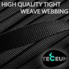 TECEUM 1 Inch Webbing – Black – 10 Yards – 1” Webbing for Climbing Outdoors Indoors Crafting DIY