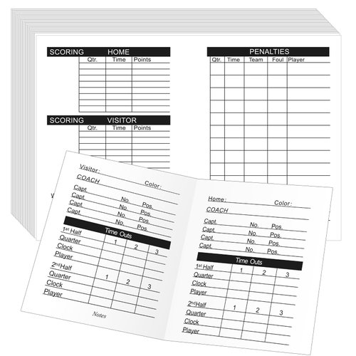 Seenelling 50 Packs Football Referee Cards 4 Sided Football Game Cards Football Officials Accessories Trading Cards for Sports Competition Activities