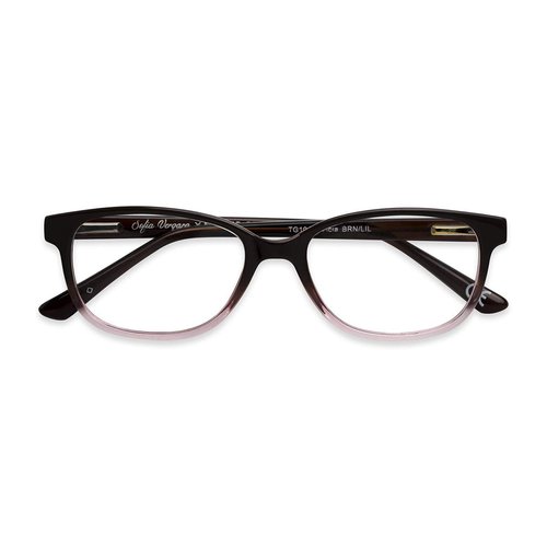 Sofia Vergara x Foster Grant Women's Alicia Reading Glasses Rectangular, Brown Blue, 50 mm + 2.25