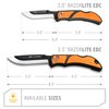 OUTDOOR EDGE 3.5" RazorLite EDC Knife. Pocket Knife with Replaceable Blades and Clip. The Perfect Hunting Knife for Skinning Deer. Blaze Orange with 6 Blades